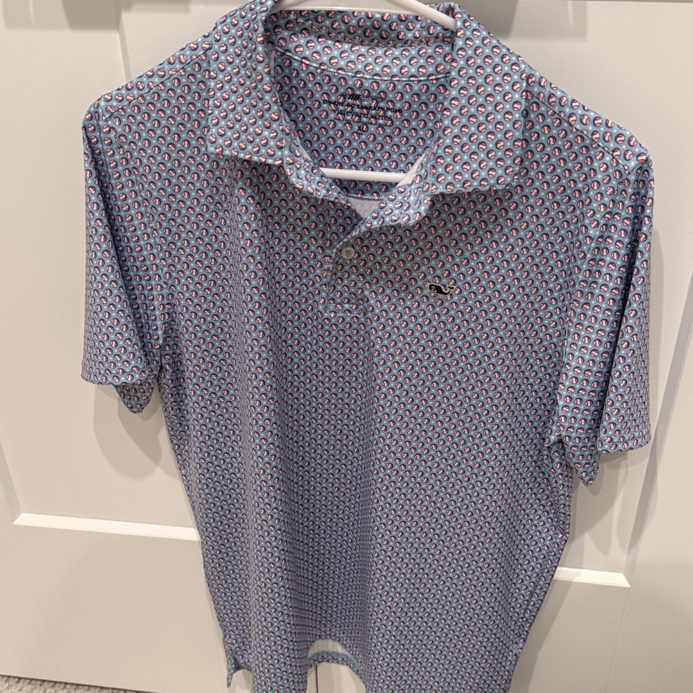 Vineyard Vines Polo with Blue and Red Design